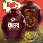 Kansas City Chiefs x Harry Potter 3D Hoodie – Unique Hogwarts NFL Fan Apparel front