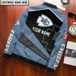 Kansas City Chiefs Bomber Jacket Denim Hex Custom Unisex Model