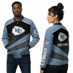 Kansas City Chiefs Bomber Jacket Denim Hex Custom Unisex Model
