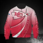 Kansas City Chiefs Bomber Jacket Red Gradient Rush Model
