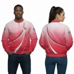 Kansas City Chiefs Bomber Jacket Red Gradient Rush Model