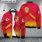 Kansas City Chiefs Bomber Jacket Red Yellow Custom Unisex 2