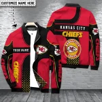 Kansas City Chiefs Bomber Jacket Retro Grid Custom Model