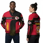 Kansas City Chiefs Bomber Jacket Retro Grid Custom Model