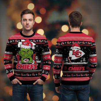 Kansas City Chiefs Grinch Love Christmas Sweater NFL Holiday